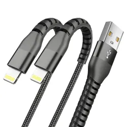 2/3 Pack 6FT Charger Cable,Nylon Braided Charge Lightning Cable 480mb/sec For ,iPhone 11/12/13/14pro Max ,Black