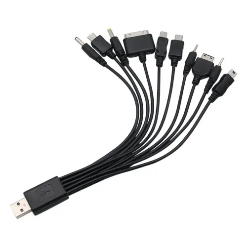 10-In-1 Micro USB Multi-Cable Charger Charging Cables For Mobile Phones All In One USB To Multi-port Cables