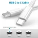 60W 3.3ft Fast Charging USB Type C To Type C Cable Charger, Fast Charging 1m Long For Macbook