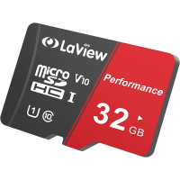 LaView 32GB Micro SD Card, Micro SDXC UHS-I Memory Card – 95MB/s,633X,U1,C10, Full HD Video V10, A1, FAT32, High Speed Flash TF Card P500 for Computer with Adapter/Phone/Tablet/PC