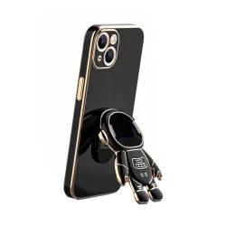 6D Plating Case Cover With Stand Astronaut Case, Black ,Phone Case For ,iPhone14