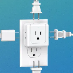 2pcs/Pack Wall Outlet Extender 5 Way Outlet Splitter